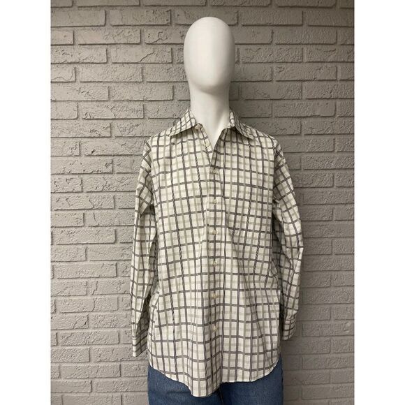 Burberry London Men Plaid Long Sleeve Button Down Shirt Size L - Picture 1 of 9